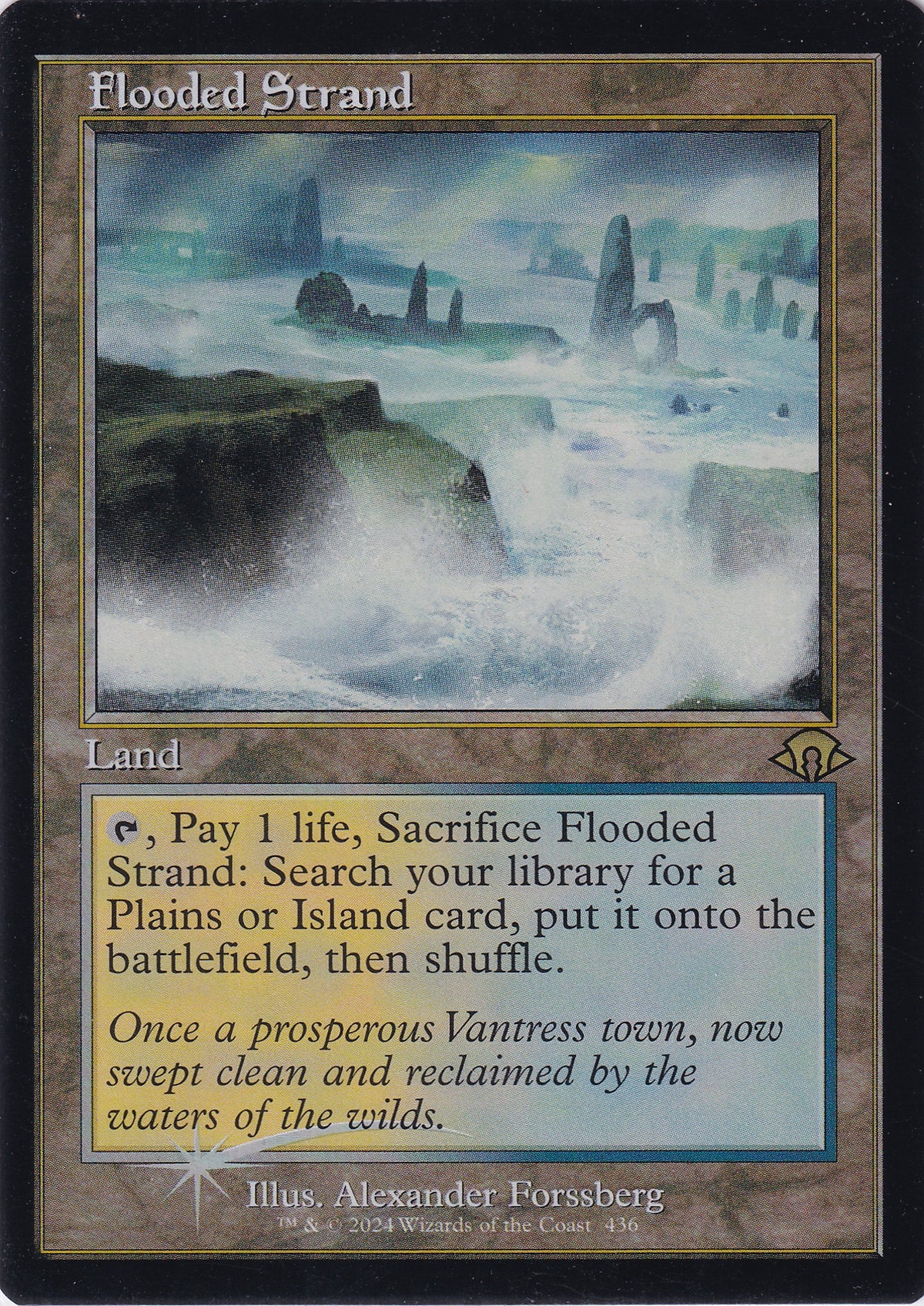 *LP* Flooded Strand Retro Frame Holo - Modern Horizons 3 436 Magic the Gathering Card