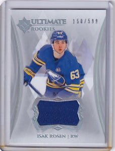 Isak Rosen Ultimate Rookie Jersey /599 Card #186 2023-24 Upper Deck Ultimate Collection Rookie Card RC Buffalo Sabres
