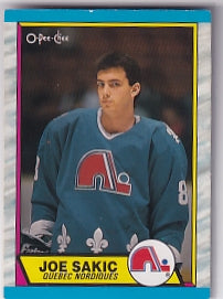Joe Sakic Rookie Card RC Card #113 1989-90 O-Pee-Chee Quebec Nordiques