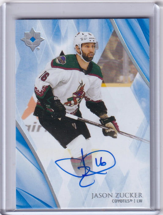 Jason Zucker Ultimate Base Auto Card #37 2023-24 Upper Deck Ultimate Collection Arizona Coyotes