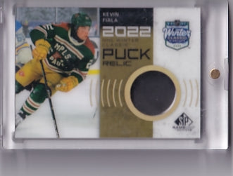 Kevin Fiala 2022 NHL Winter Classic Puck Relic Card WCP-KF 2022-23 Upper Deck SP Game Used Minnesota Wild