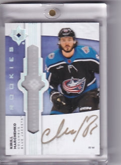 Kirill Marchenko Ultimate Emblems Rookie Auto Card UE-KM 2022-23 Upper Deck Ultimate Collection Rookie Card Columbus Blue Jackets