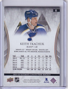 Keith Tkachuk Blue Base 61/99 Card #93 2023-24 Upper Deck Ultimate Collection St. Louis Blues