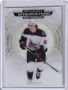 Logan Cooley Ultimate Introductions Showcase Rookie Card UI-96 2023-24 Upper Deck Ultimate Collection Rookie Card RC Arizona Coyotes