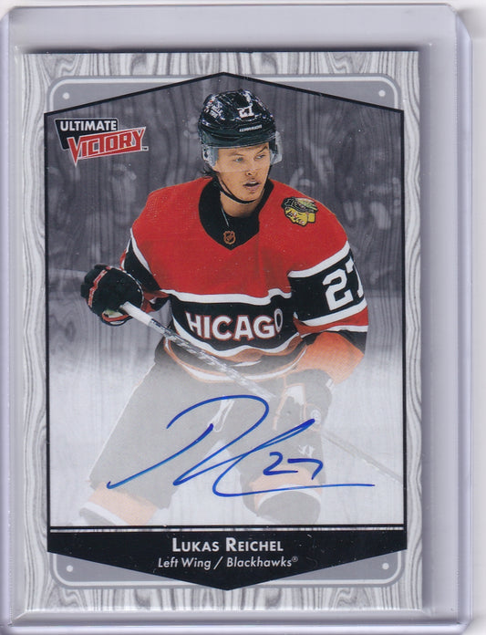 Lukas Reichel Ultimate Victory Auto Card UVA-LR 2022-23 Upper Deck Ultimate Collection Chicago Blackhawks (2023-24 Update)