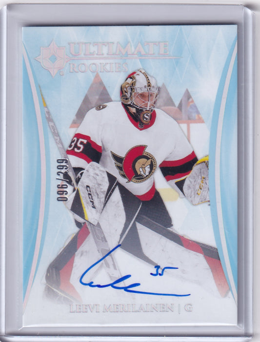 Leevi Merilainen Ultimate Rookies Auto Card  /299 #122  2023-24 Upper Deck Ultimate Collection Rookie Card RC Ottawa Senators