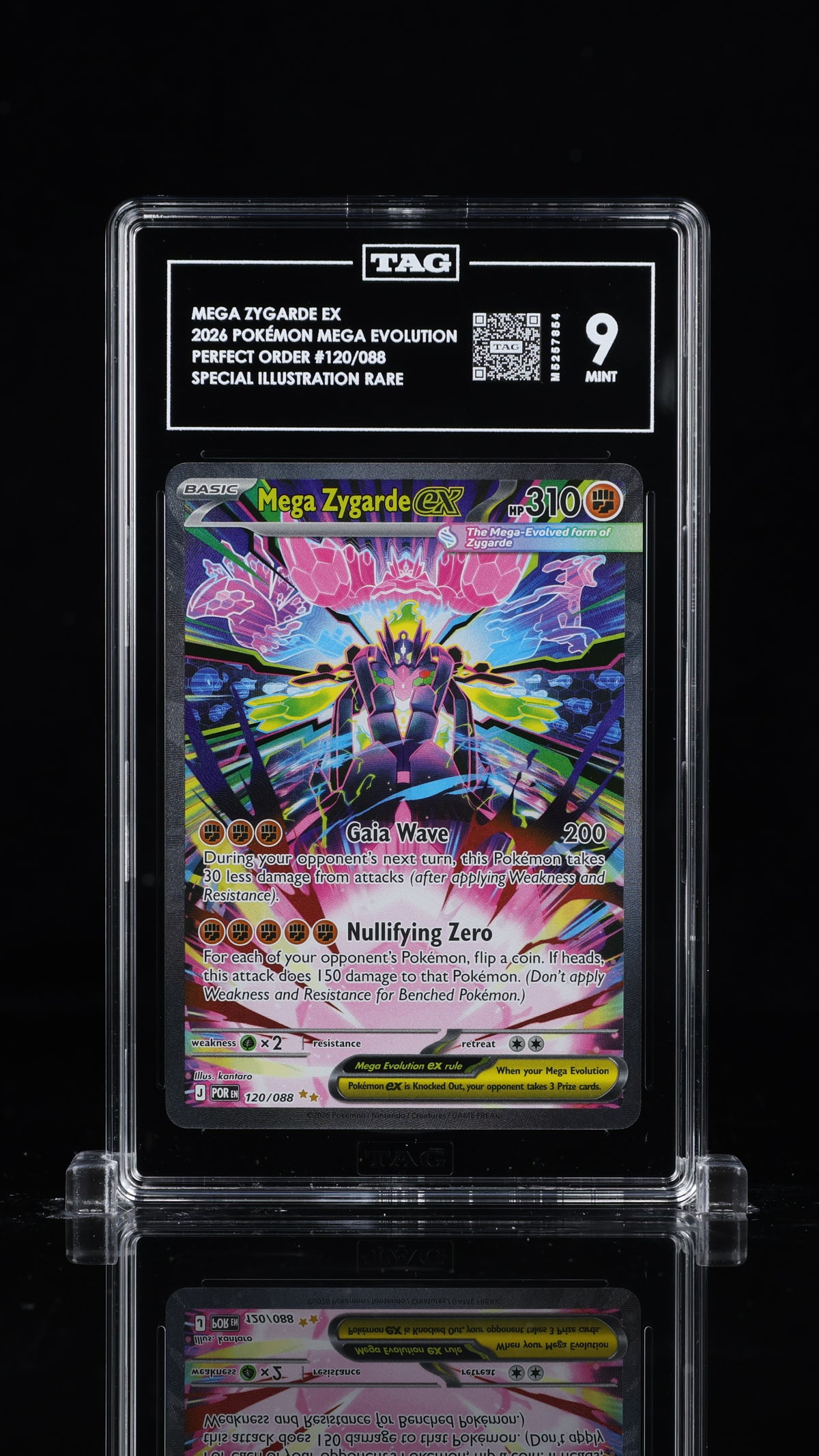 Tag Mint 9 Mega Zygarde EX Special Illustration Rare - Perfect Order 120/088 Pokemon Card