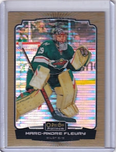 Marc-Andre Fleury Seismic Gold 25/50 Card #200 2022-23 O-Pee-Chee Platinum Minnesota Wild