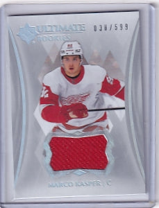 Marco Kasper Ultimate Rookie Jersey /599 Card #169 2023-24 Upper Deck Ultimate Collection Rookie Card RC Detroit Red Wings