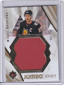 Mikael Backlund Jumbo Jersey /149 Card #58 2023-24 Upper Deck Ultimate Collection Calgary Flames