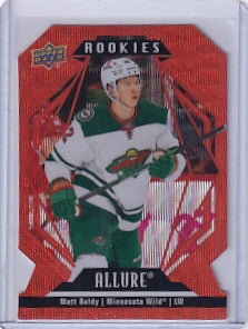 Matt Boldy Orange Slice Die Cut Rookie Card #114 2022-23 Upper Deck Allure Rookie Card RC Minnesota Wild