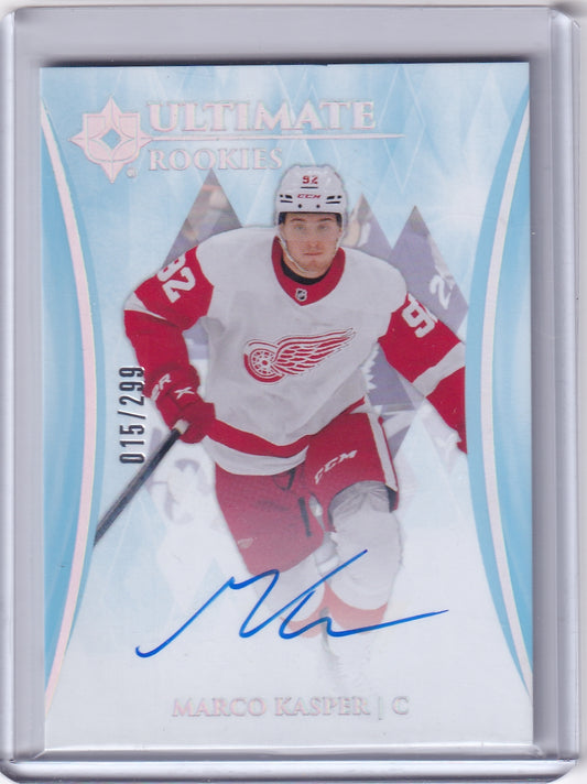 Macro Kasper Ultimate Rookies Auto Card /299 #169 2023-24 Upper deck Ultimate Collection Rookie Card RC Detroit Red Wings
