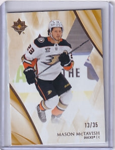 Mason McTavish Base Gold 13/35 Card #2 2023-24 Upper Deck Ultimate Collection Anaheim Ducks