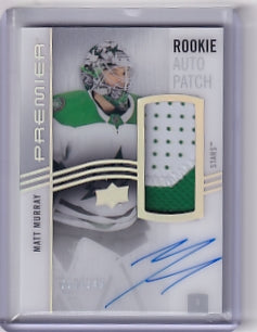 Matt Murray Premier Acetate Rookie Auto Patch 217/249 Card AR-MM 2023-24 Upper Deck Premier Rookie Card RC Dallas Stars
