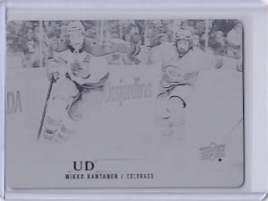 Mikko Rantanen UD Canvas Black Printing Plate One Of One 1/1 Card C140 2022-23 Upper Deck Series 2 Two Colorado Avalanche