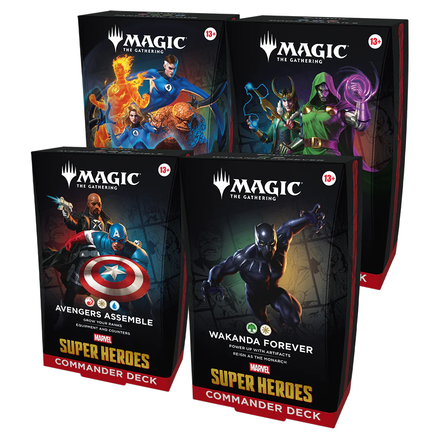 MTG - Universes Beyond: Marvel Super Heroes - Commander Deck - Set of 4 (Pre-Order)