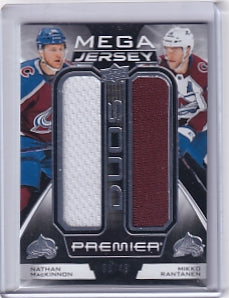Nathan MacKinnon Mikko Rantanen Premier Mega Jersey Duos 08/49 Card PM2-MR 2022-23 Upper Deck Premier Colorado Avalanche