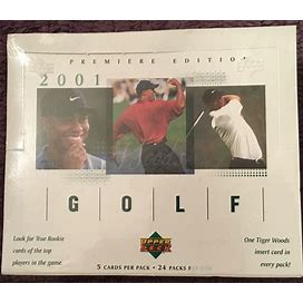 2001 Upper Deck UD PGA GOLF Hobby Box  - Tiger Woods Rookie Year