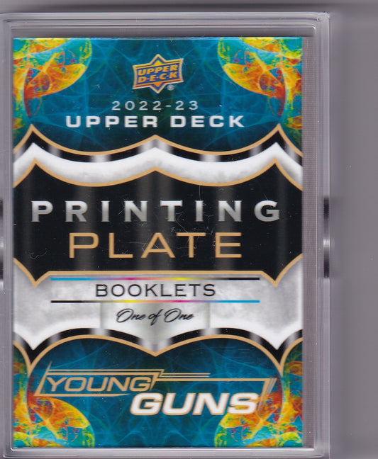 Owen Power One Of One 1/1 Young Guns Printing Plate Card-028 2022-23 Upper Deck The Cup Rookie Card RC Buffalo Sabres