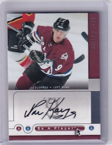 Paul Kariya Be A Player Auto Card TK 2005-05 Upper Deck Be A Player Colorado Avalanche