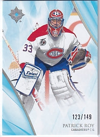 Patrick Roy Base 123/149 Card #95 2023-24 Upper Deck Ultimate Collection Montreal Canadiens