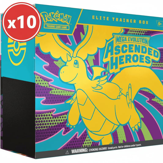 Pokémon ASCENDED HEROES - ETB Elite Trainer Box - Case of 10  - Mega Evolutions