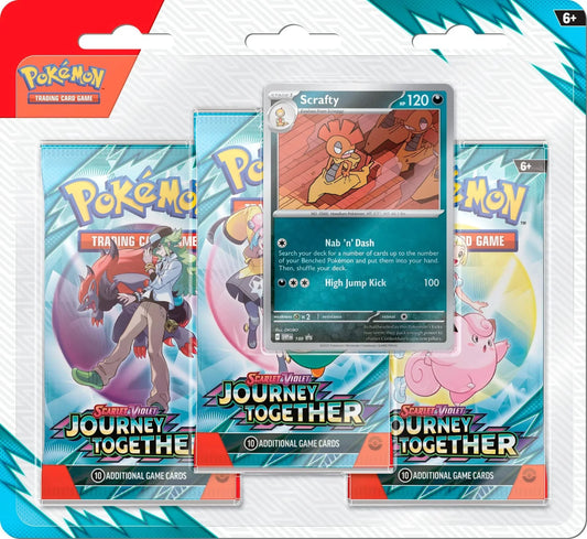 Pokémon JOURNEY TOGETHER  - 3 Pack Blister Packs - Scarlet & Violet SV09