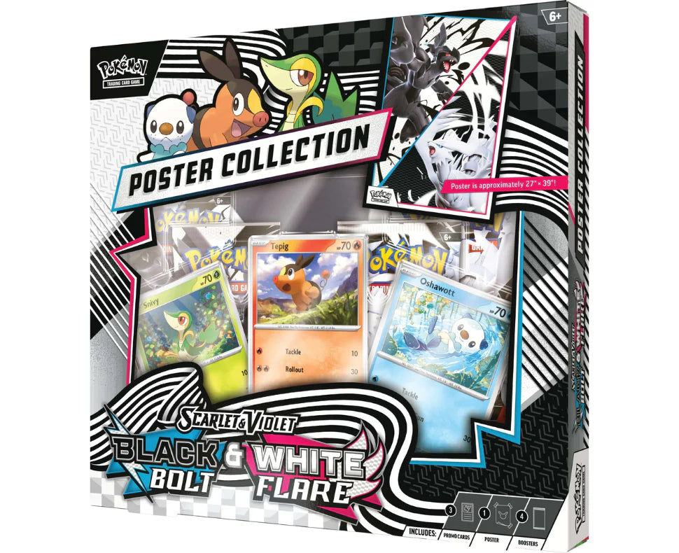Pokémon Unova BLACK BOLT & WHITE FLARE - Poster Collection  - Scarlet & Violet
