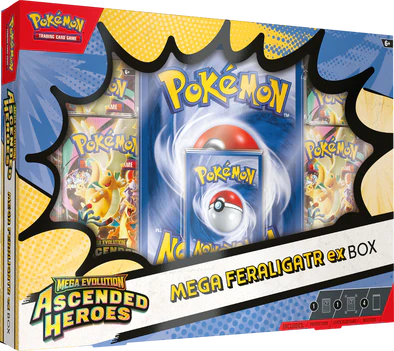 Pokemon MEGA FERALIGATR- Ascended Heroes - MEGA ex Box - ME2.5 Mega Evolution