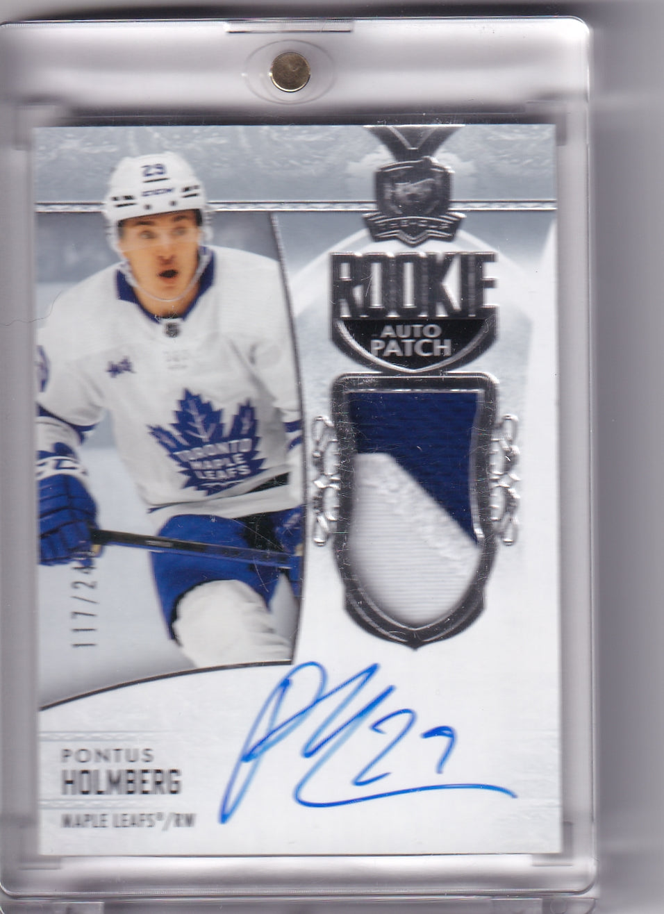 Pontus Holmberg Rookie Patch Auto /249 #192 2022-23 Upper Deck The Cup Rookie Card RC Toronto Maple Leafs