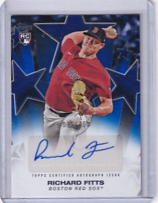 Richard Fitts Blue Star Rookie Auto 015/150 Card BSA2-RF 2025 Topps Series 2 Rookie Card RC Boston Red Sox