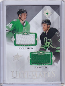 Roope Hintz Joe Pavelski Ulti-Mates Duel Jersey Card UTM-PH 2023-24 Upper Deck Ultimate Collection Dallas Stars