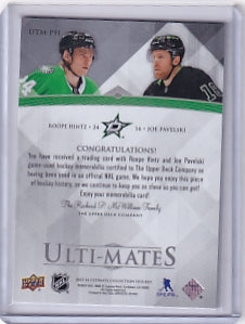 Roope Hintz Joe Pavelski Ulti-Mates Duel Jersey Card UTM-PH 2023-24 Upper Deck Ultimate Collection Dallas Stars