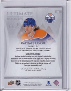 Raphael Lavoie Ultimate Rookie Jersey /599 Card #198 2023-24 Upper Deck Ultimate Collection Rookie Card RC Edmonton Oilers