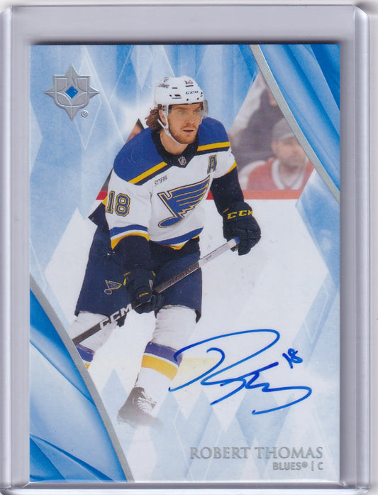 Robert Thomas Ultimate Base Auto Card #25 2023-24 Upper Deck Ultimate Collection St. Louis Blues