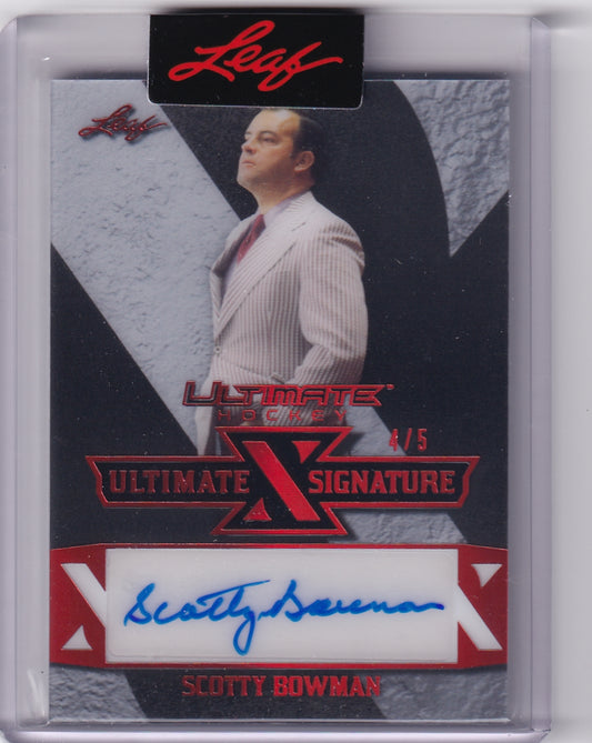 Scotty Bowman Ultimate Signature Red /5 UXS-SB1 2023-24 Leaf Ultimate Detroit Red Wings
