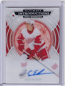 Simon Edvinsson Ultimate Introductions Rookie Auto Card UI-8 2023-24 Upper Deck Ultimate Collection Rookie Card RC Detroit Red Wings