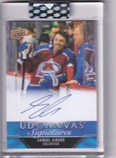 Samuel Girard UD Canvas Auto Card CS-SG 2023-24 Upper Deck Clear Cut Colorado Avalanche