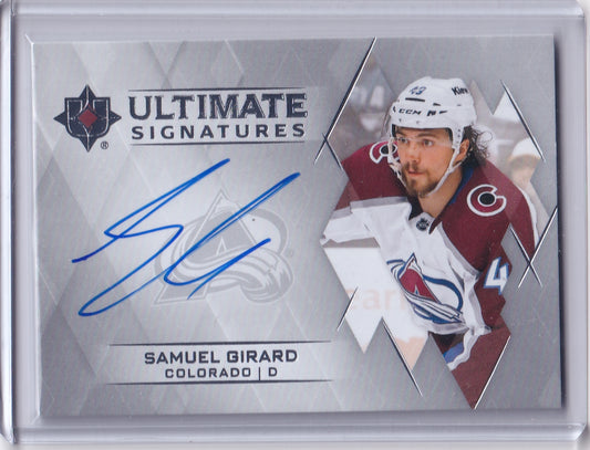 Samuel Girard Ultimate Signatures Auto Card US-SG 2023-24 Upper Deck Ultimate Collection Colorado Avalanche