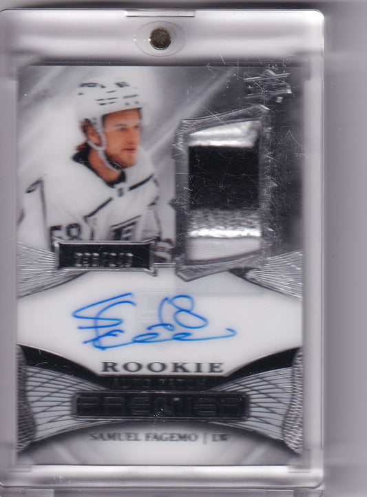 Samuel Fagemo Rookie Patch Auto /249 AR-SF 2022-23 Upper Deck Premier Rookie Card RC Los Angeles Kings