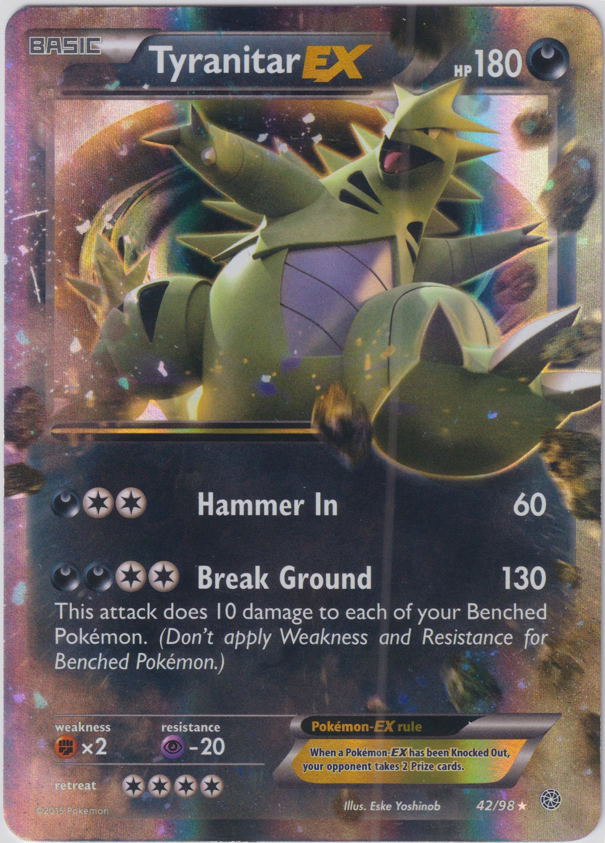 *MP* Tyranitar Ex 42/98  - Ancient Origins Pokemon Card