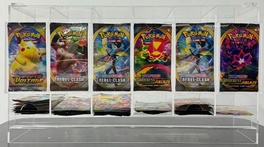 Stackable 6 slot Booster pack Acrylic Dispenser For Pokémon TCH