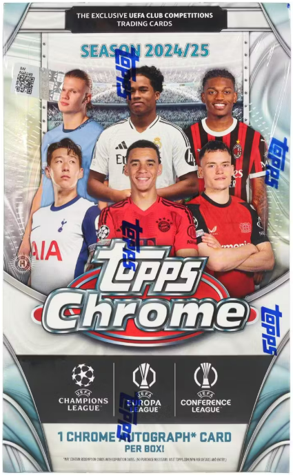 2024-25 Topps Chrome UEFA Champions Club / Europa League  / Conference Soccer Hobby Box