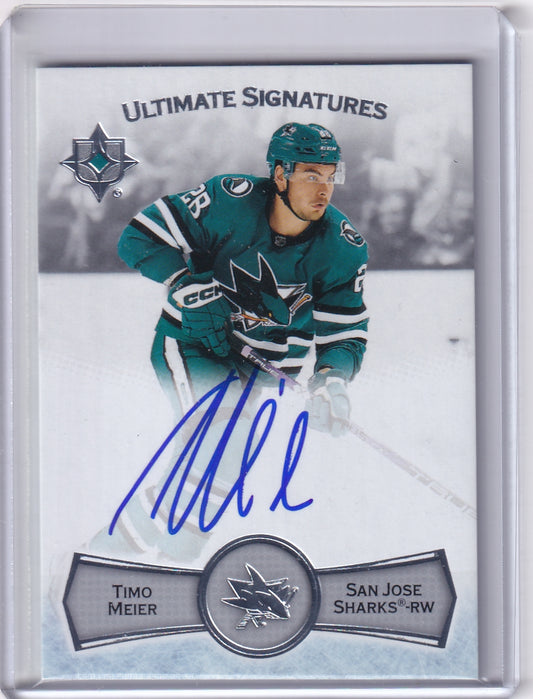 Timo Meier Ultimate Signatures Auto Card US-TM 2022-23 Upper Deck Ultimate Collection San Jose Sharks (2023-24 Update)