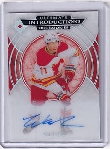 Walker Duehr Ultimate Introductions Rookie Auto Card UI-12 2023-24 Upper Deck Ultimate Collection Rookie Card RC Calgary Flames