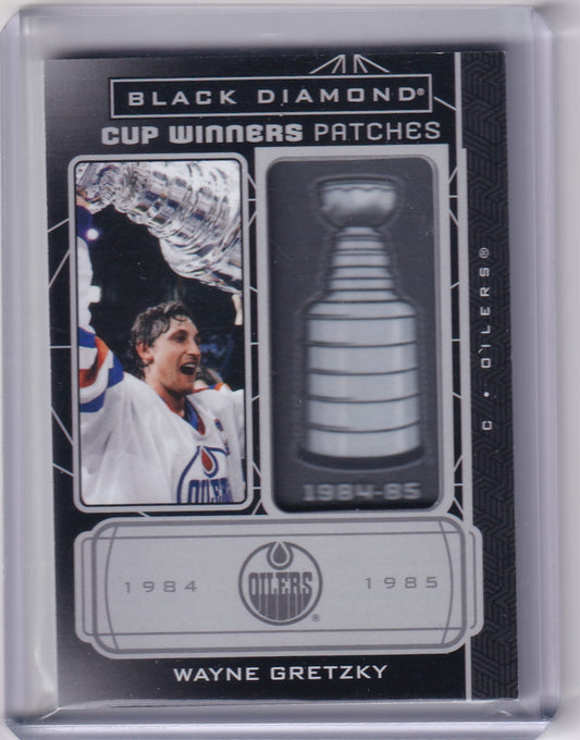 Wayne Gretzky Cup Winners Patches "1984-1985" CW-WG 2022-23 Upper Deck Black Diamond Edmonton Oilers