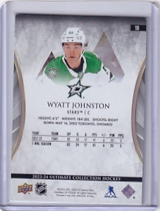 Wyatt Johnston Blue Base 54/99 Card #18 2023-24 Upper Deck Ultimate Collection Dallas Stars