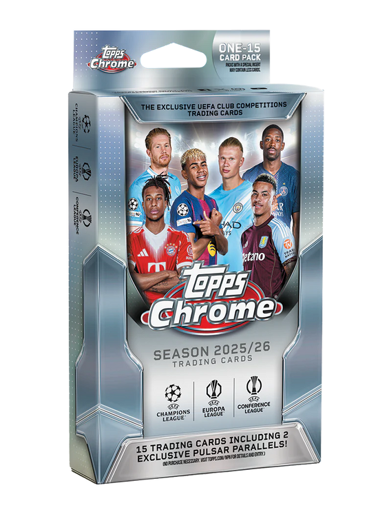 2025-26 Topps Chrome UEFA Champions League Soccer Hanger Box