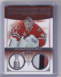 Antti Niemi Championship Gear Patch 20/50 Card #29 2010-11 Panini Dominion Chicago Blackhawks