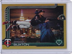 Byron Buxton Gold Big Apple Variation 33/50 Card #530 2025 Topps Series 2 (Fanatics Fest Exclusive) Minnesota Twins